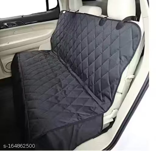 Car seat cover on a car seat with a diamond pattern