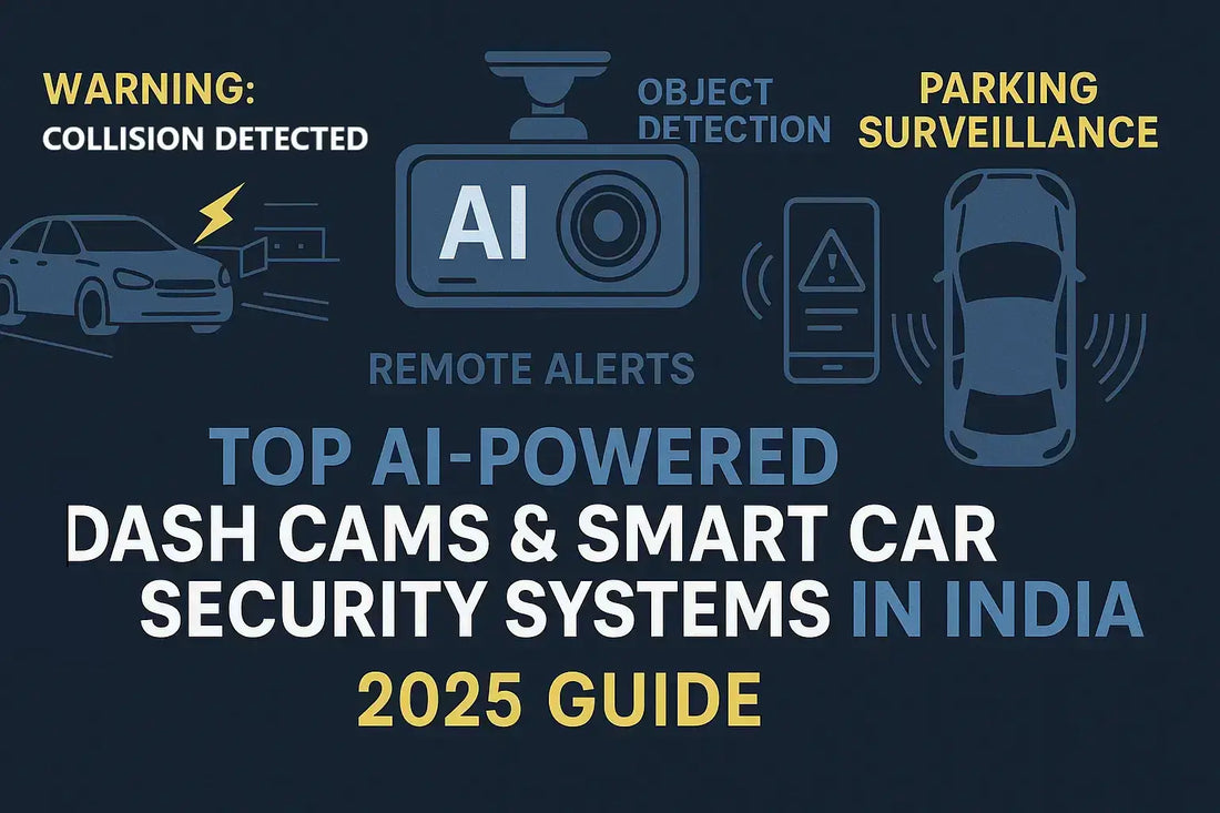 Top AI-Powered Dash Cams & Smart Car Security Systems in India 2025 Guide infographic with key features.
