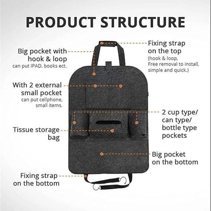 Premium Car Organizer -  Perfect for Families & Road Trips