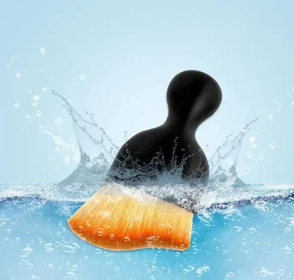 Best Car Dust Brush splashing in water on a light blue background