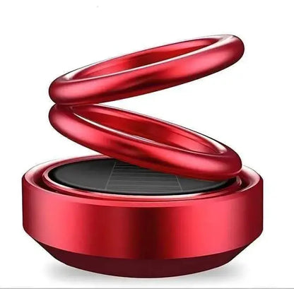 Solar-Powered Air Freshener-Red spiral-shaped car perfume aromatherapy diffuser on a white background