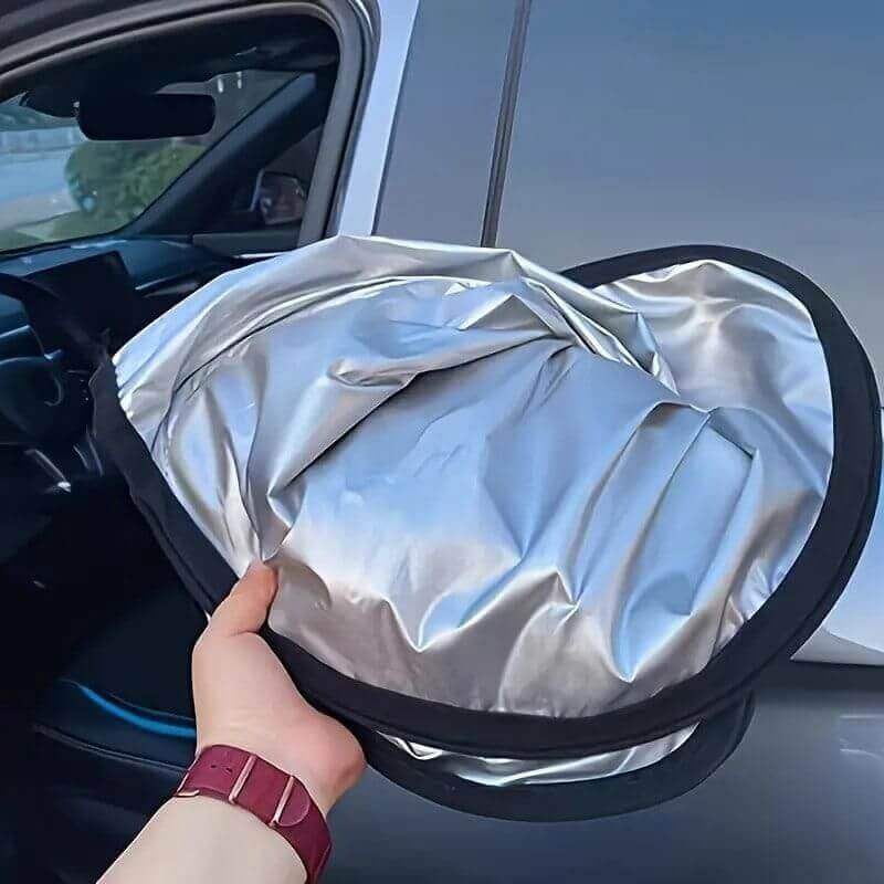 Foldable Car Window Sunshade Cover to beat heat, block UV rays, and protect car interior.