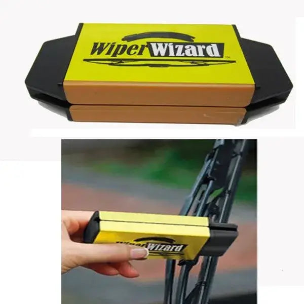 Wiper Wizard tool with a close-up of a hand holding it, on a white background.