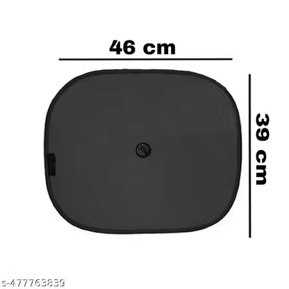 Window Sun Shade-Black square object with measurements on a white background