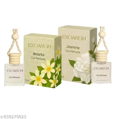 Car Perfume Diffuser-Exoarom car perfume set with packaging on a white background