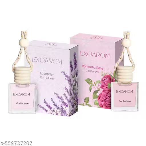 Car Perfume Diffuser – Lavender & Rose Air Freshener (10 ml x 2)